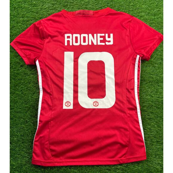 Adidas Manchester United Rooney #10 Newton Heath Jersey Red L ClimaCool Soccer - Picture 4 of 9